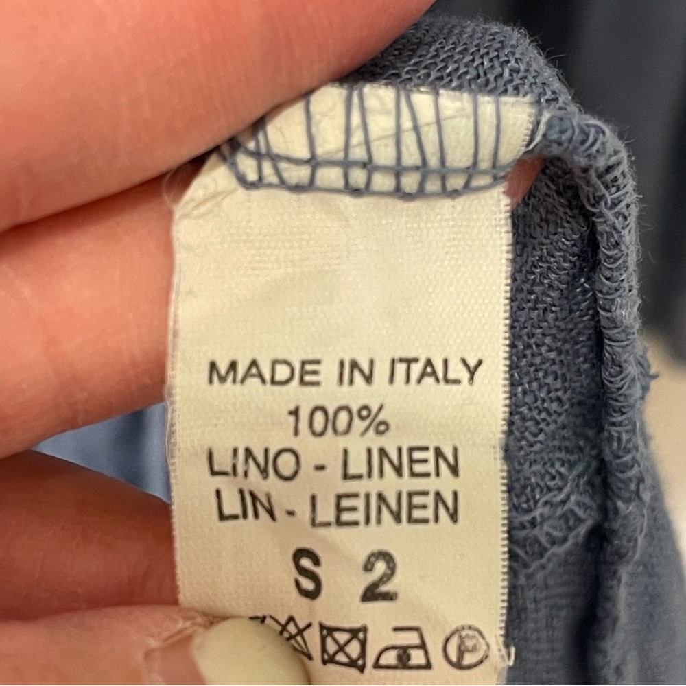 Tempo Paris 100% Linen Italy Tiered Dress Size Small - Picture 8 of 8